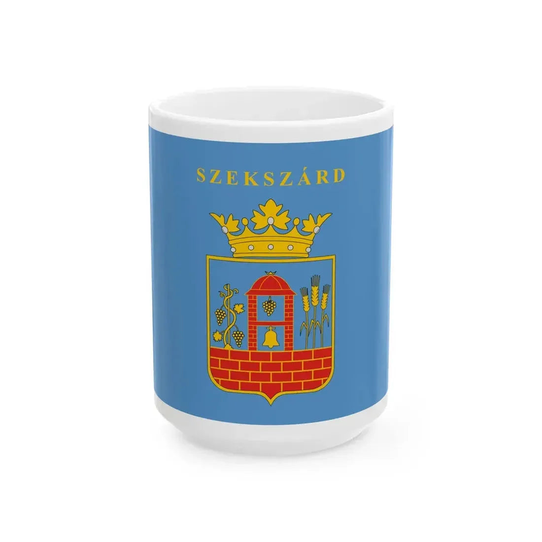 Flag of Szekszard (Hungary) White Coffee Mug 15oz - Go Mug Yourself