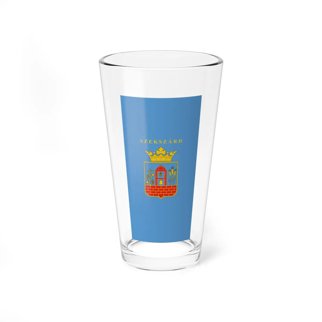 Flag of Szekszard vertical (Hungary) Pint Glass 16oz 16oz - Go Mug Yourself