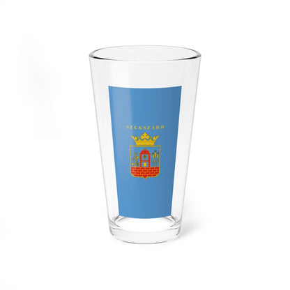 Flag of Szekszard vertical (Hungary) Pint Glass 16oz 16oz - Go Mug Yourself