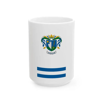 Flag of Szello (Hungary) White Coffee Mug 15oz - Go Mug Yourself