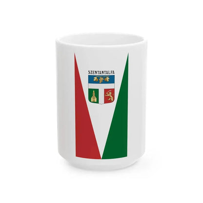 Flag of Szentantalfa (Hungary) White Coffee Mug 15oz - Go Mug Yourself