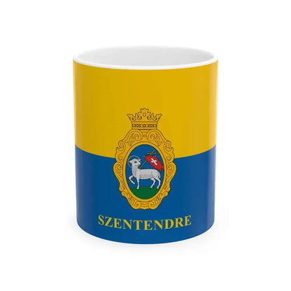 Flag of Szentendre (Hungary) White Coffee Mug 11oz - Go Mug Yourself