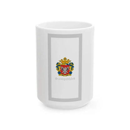 Flag of Szentgotthard (Hungary) White Coffee Mug 15oz - Go Mug Yourself