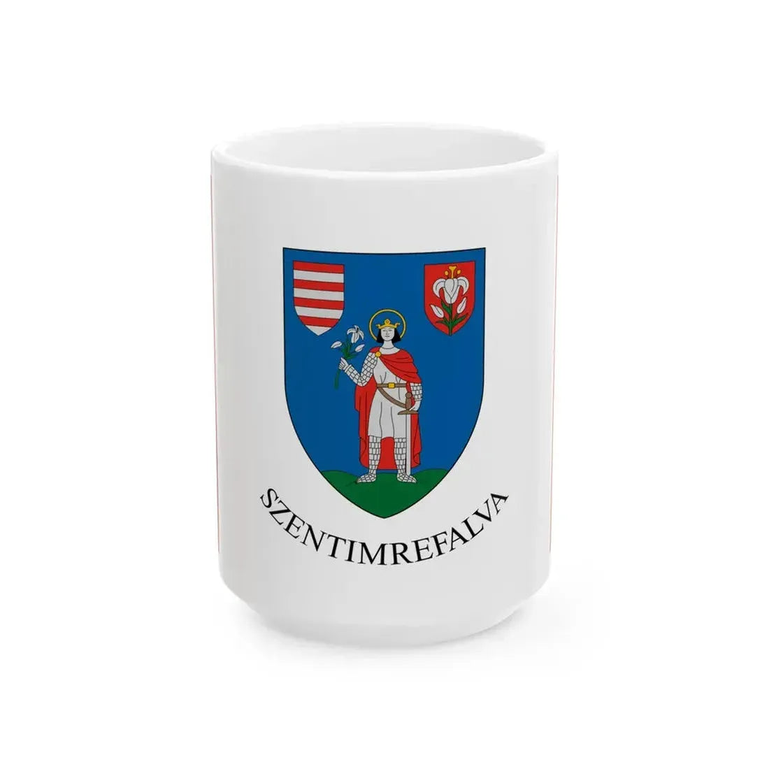 Flag of Szentimrefalva (Hungary) White Coffee Mug 15oz - Go Mug Yourself