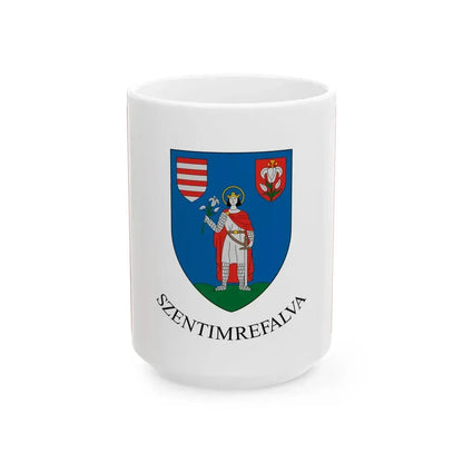 Flag of Szentimrefalva (Hungary) White Coffee Mug 15oz - Go Mug Yourself