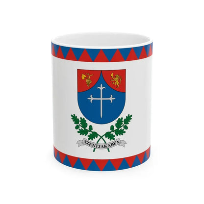 Flag of Szentjakabfa (Hungary) White Coffee Mug 11oz - Go Mug Yourself