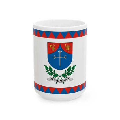Flag of Szentjakabfa (Hungary) White Coffee Mug 15oz - Go Mug Yourself