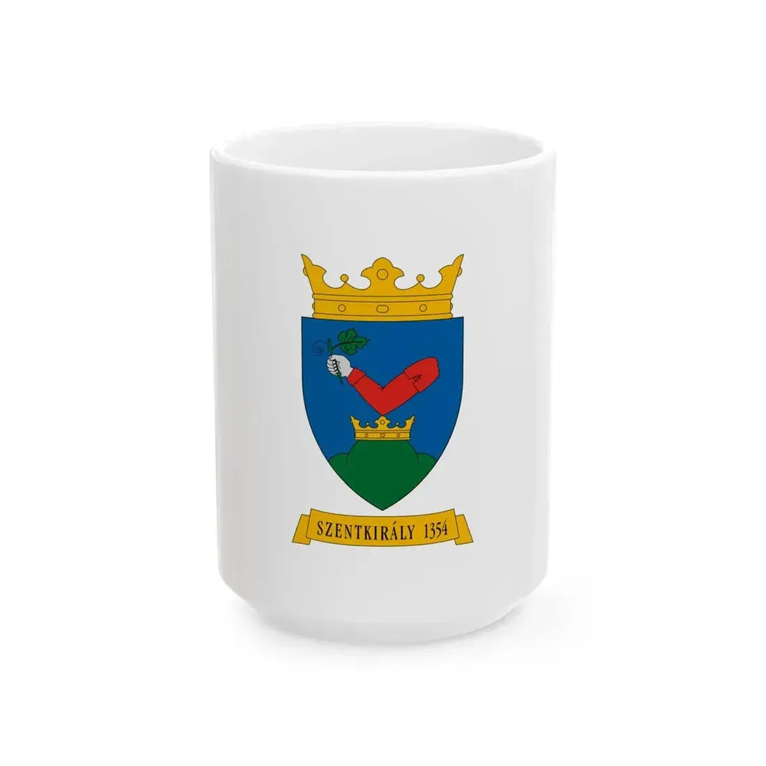 Flag of Szentkiraly (Hungary) White Coffee Mug 15oz - Go Mug Yourself
