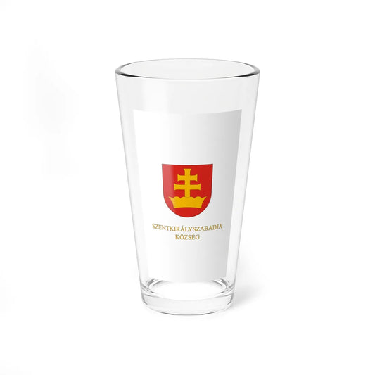 Flag of Szentkiralyszabadja vertical (Hungary) Pint Glass 16oz 16oz - Go Mug Yourself