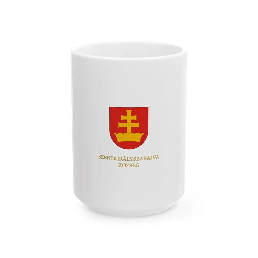 Flag of Szentkiralyszabadja vertical (Hungary) White Coffee Mug 15oz - Go Mug Yourself