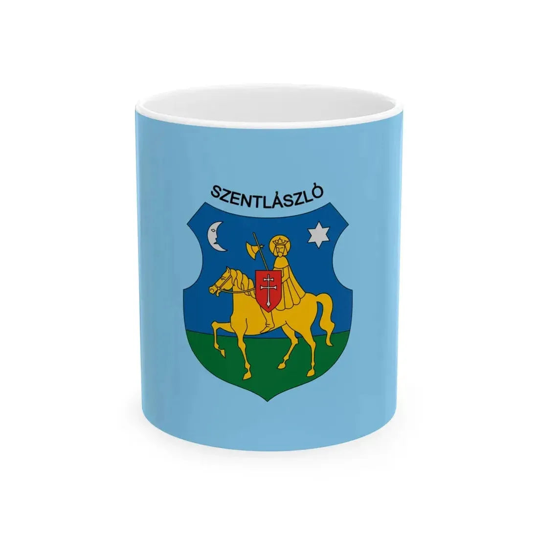 Flag of Szentlaszlo (Hungary) White Coffee Mug 11oz - Go Mug Yourself