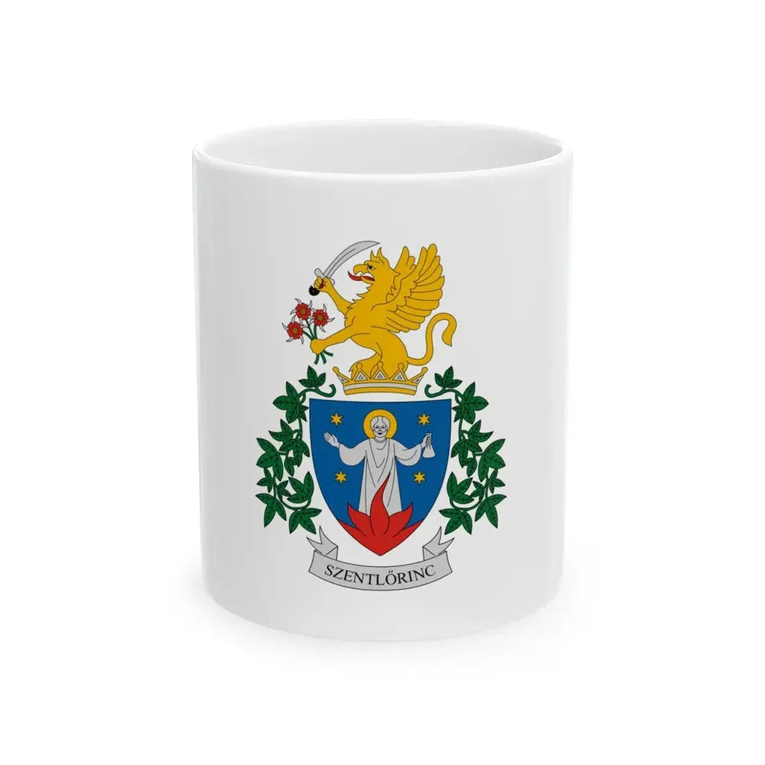 Flag of Szentlorinc (Hungary) White Coffee Mug 11oz - Go Mug Yourself