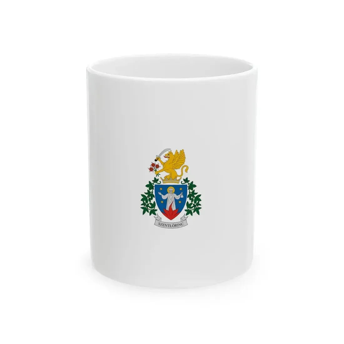 Flag of Szentlorinc vertical (Hungary) White Coffee Mug 11oz - Go Mug Yourself