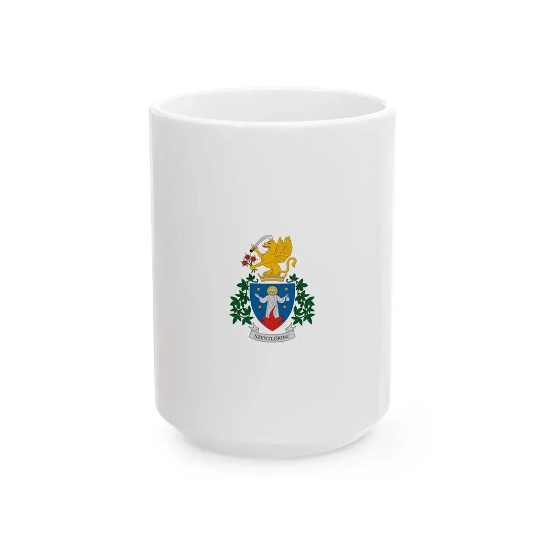 Flag of Szentlorinc vertical (Hungary) White Coffee Mug 15oz - Go Mug Yourself