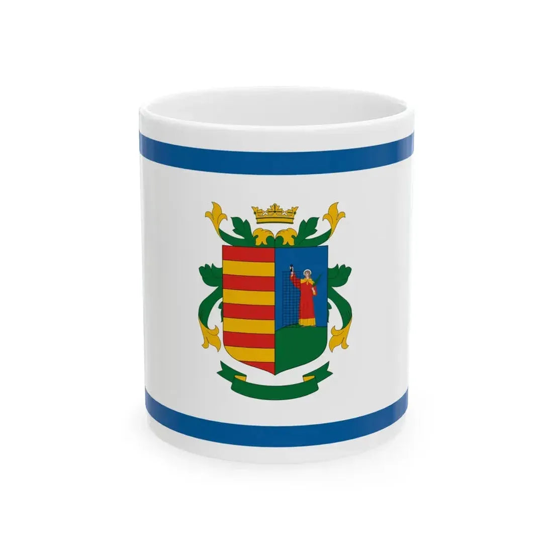 Flag of Szentlorinckata (Hungary) White Coffee Mug 11oz - Go Mug Yourself