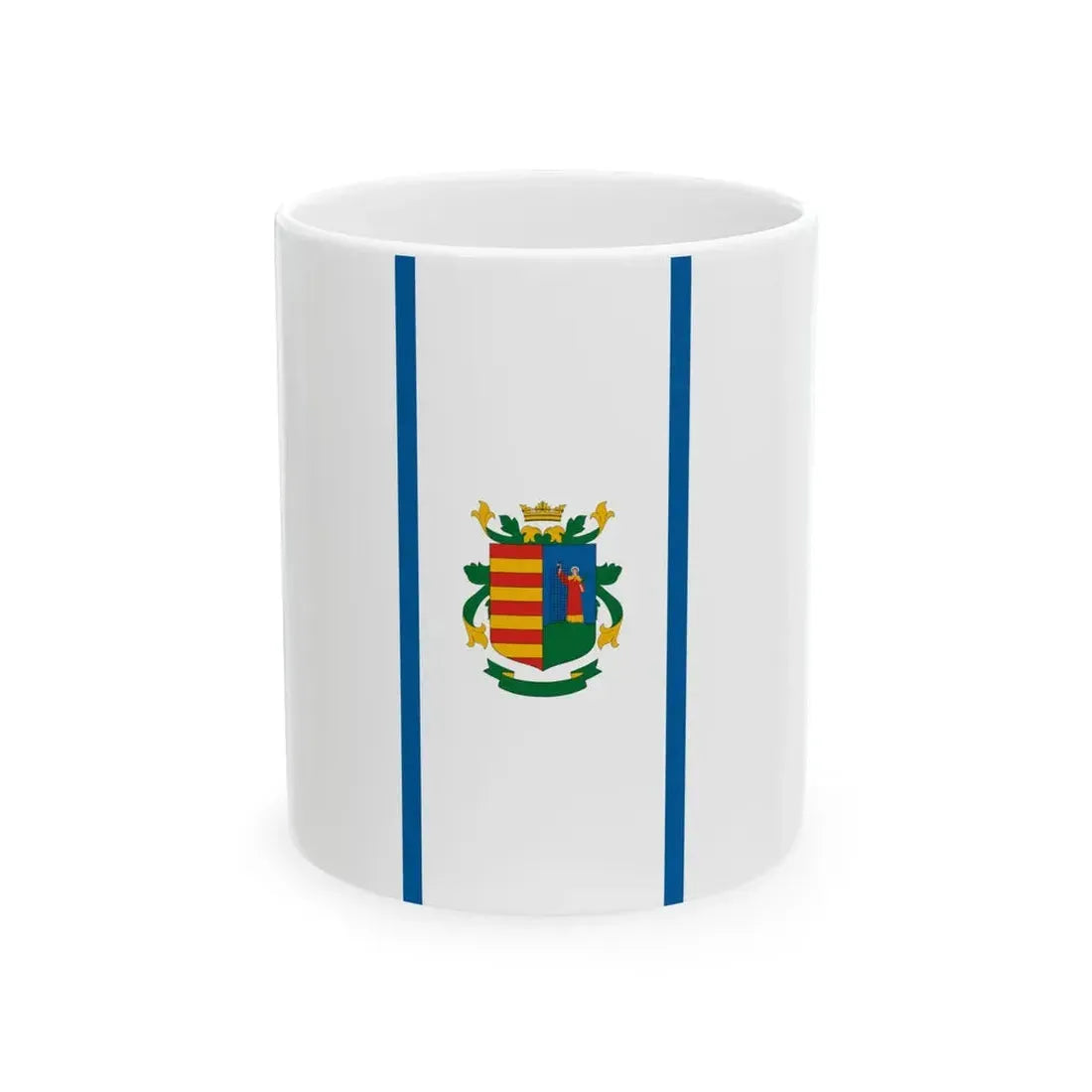 Flag of Szentlorinckata vertical (Hungary) White Coffee Mug 11oz - Go Mug Yourself