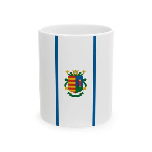 Flag of Szentlorinckata vertical (Hungary) White Coffee Mug 11oz - Go Mug Yourself
