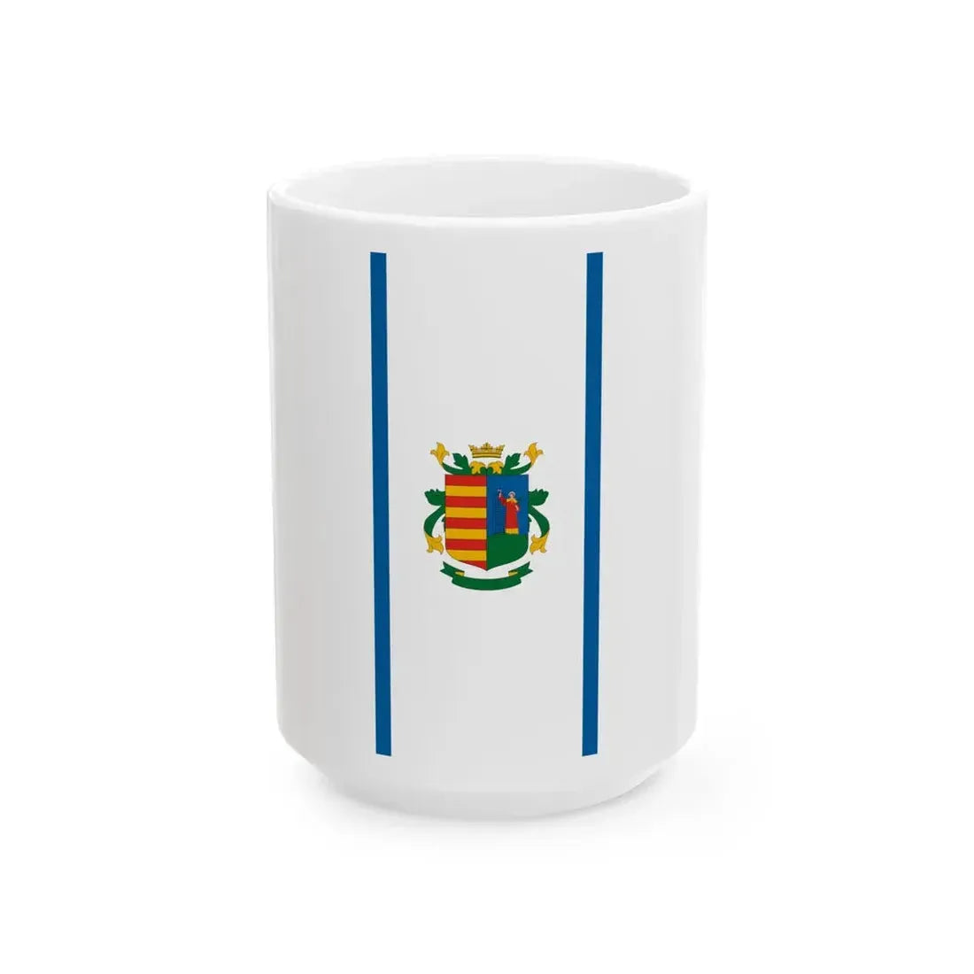 Flag of Szentlorinckata vertical (Hungary) White Coffee Mug 15oz - Go Mug Yourself