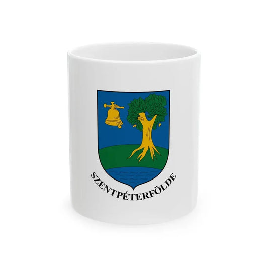 Flag of Szentpeterfolde (Hungary) White Coffee Mug 11oz - Go Mug Yourself