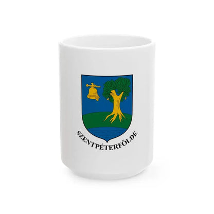 Flag of Szentpeterfolde (Hungary) White Coffee Mug 15oz - Go Mug Yourself