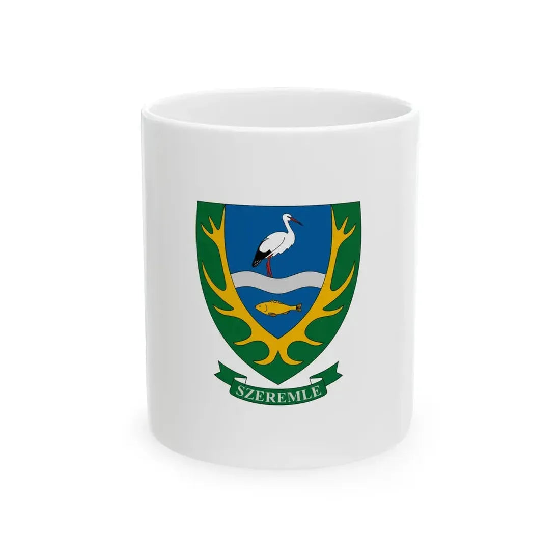 Flag of Szeremle (Hungary) White Coffee Mug 11oz - Go Mug Yourself