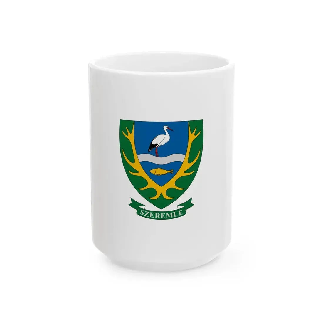 Flag of Szeremle (Hungary) White Coffee Mug 15oz - Go Mug Yourself