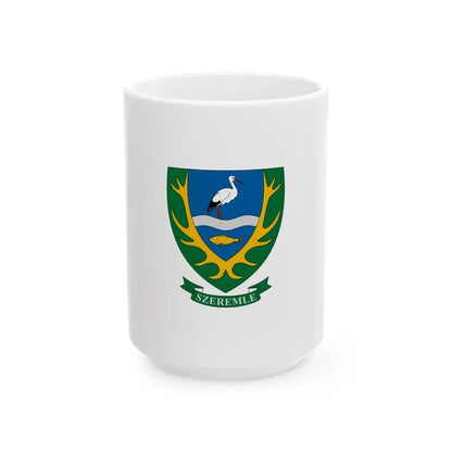 Flag of Szeremle (Hungary) White Coffee Mug 15oz - Go Mug Yourself
