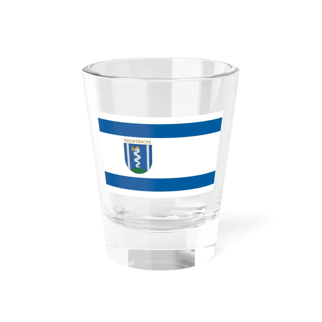 Flag of Szigetbecse (Hungary) Shot Glass 1.5oz 1.5oz - Go Mug Yourself