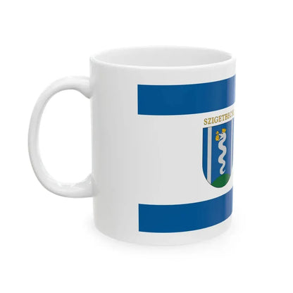 Flag of Szigetbecse (Hungary) White Coffee Mug - Go Mug Yourself