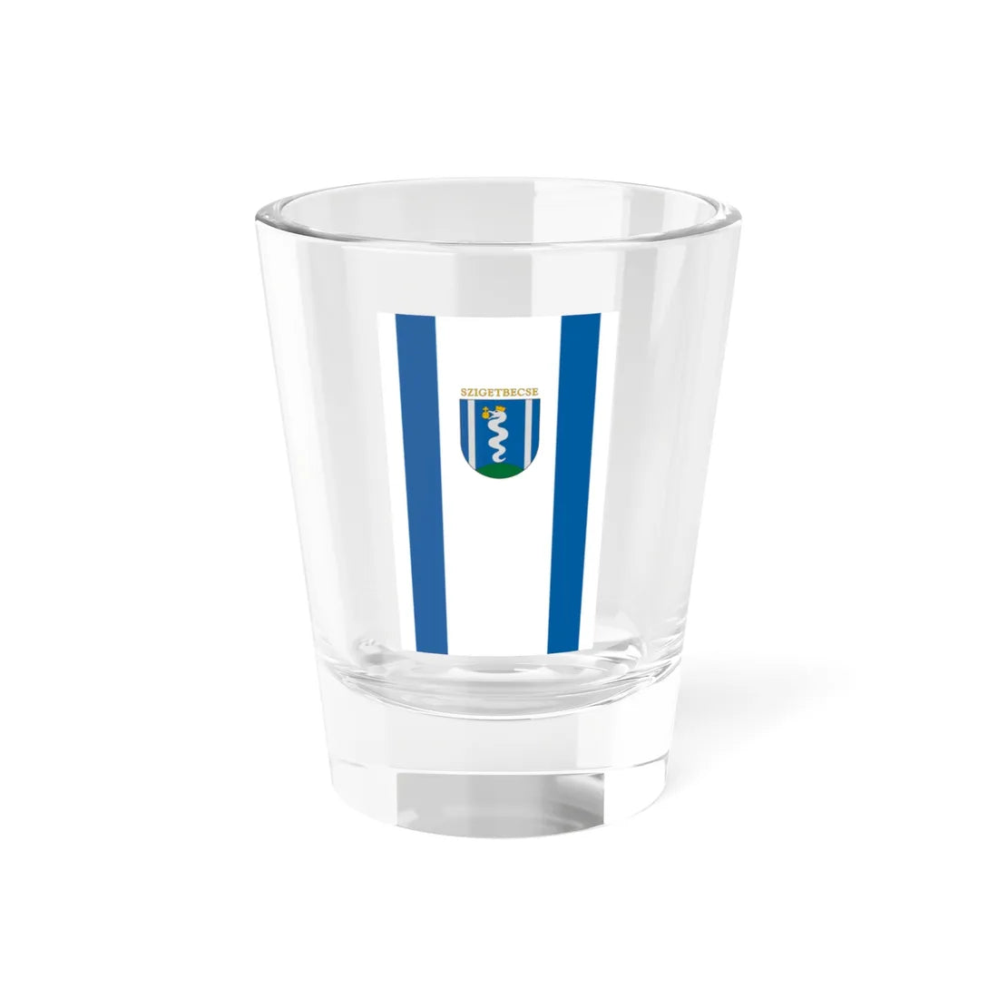 Flag of Szigetbecse vertical (Hungary) Shot Glass 1.5oz 1.5oz - Go Mug Yourself