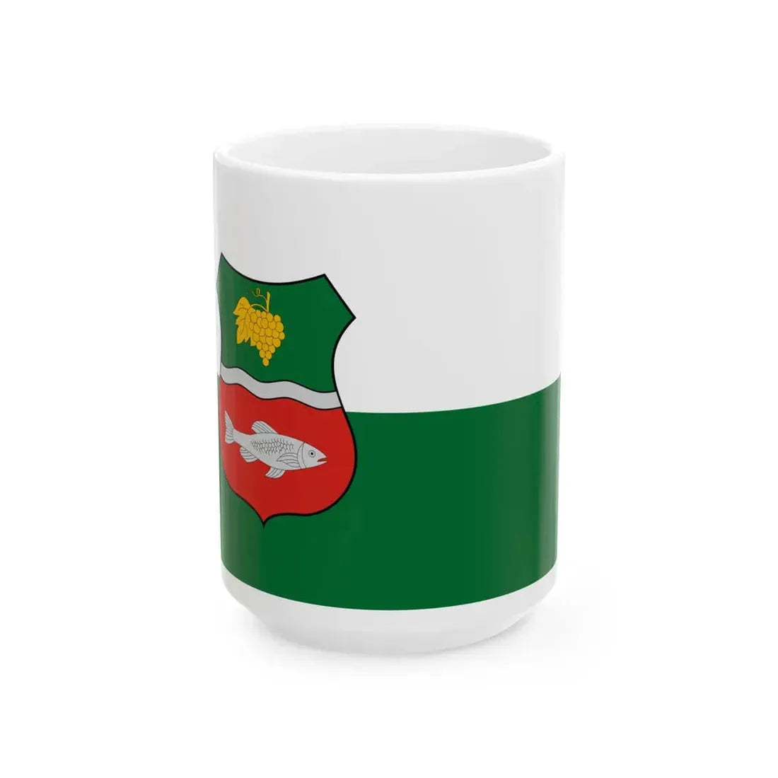 Flag of Szigetcsep (Hungary) White Coffee Mug 15oz - Go Mug Yourself