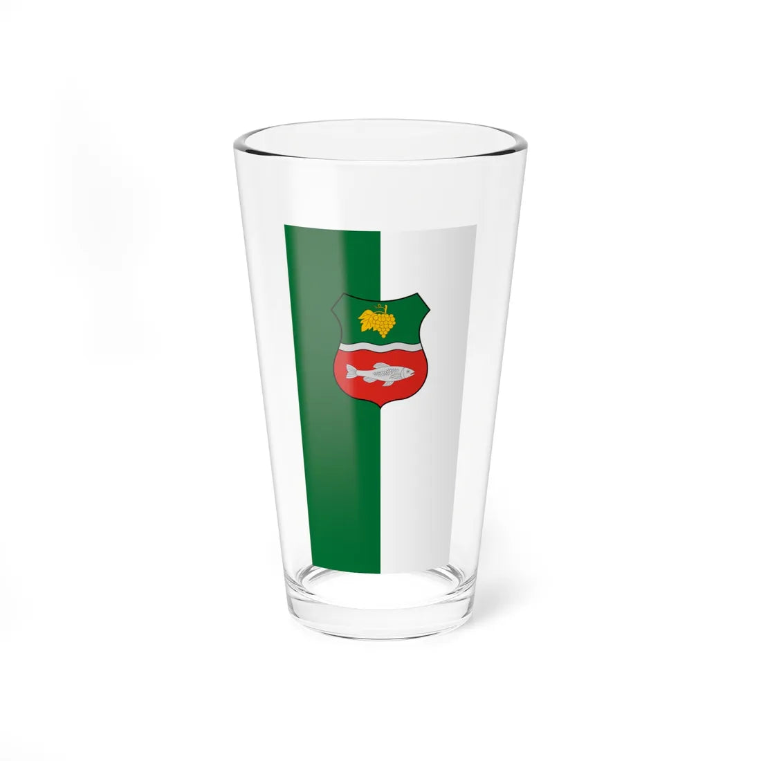 Flag of Szigetcsep vertical (Hungary) Pint Glass 16oz 16oz - Go Mug Yourself