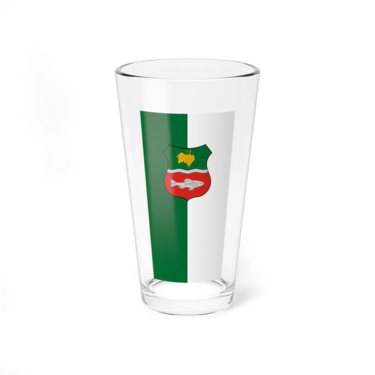 Flag of Szigetcsep vertical (Hungary) Pint Glass 16oz 16oz - Go Mug Yourself