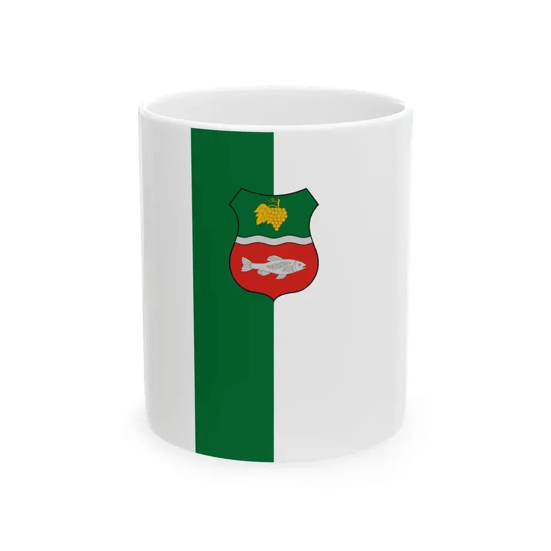 Flag of Szigetcsep vertical (Hungary) White Coffee Mug 11oz - Go Mug Yourself