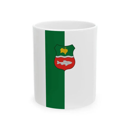 Flag of Szigetcsep vertical (Hungary) White Coffee Mug 11oz - Go Mug Yourself
