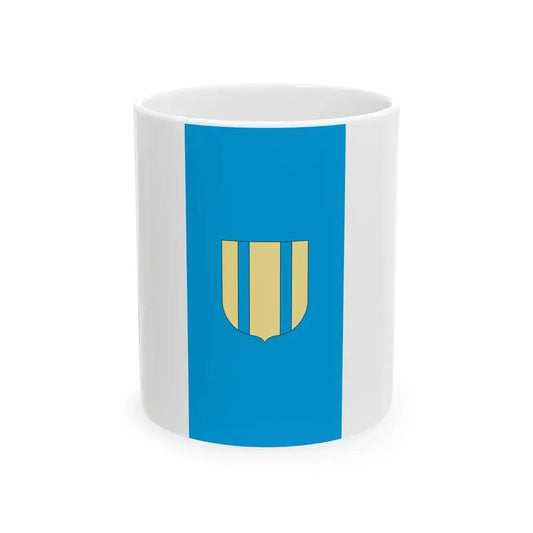 Flag of Szigethalom vertical (Hungary) White Coffee Mug 11oz - Go Mug Yourself