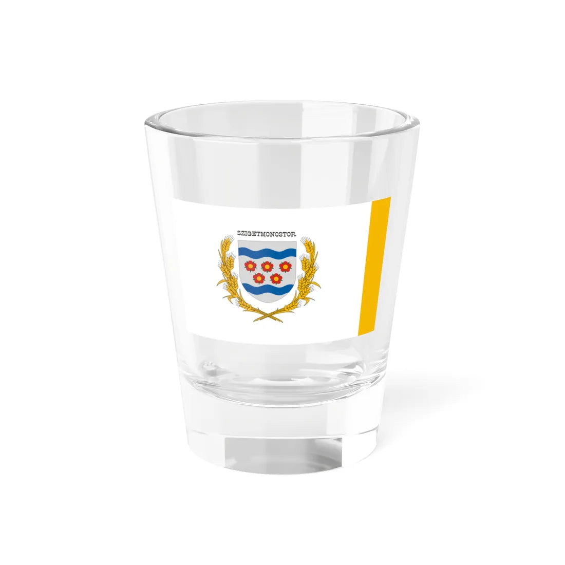 Flag of Szigetmonostor (Hungary) Shot Glass 1.5oz 1.5oz - Go Mug Yourself