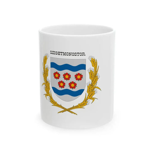 Flag of Szigetmonostor (Hungary) White Coffee Mug 11oz - Go Mug Yourself
