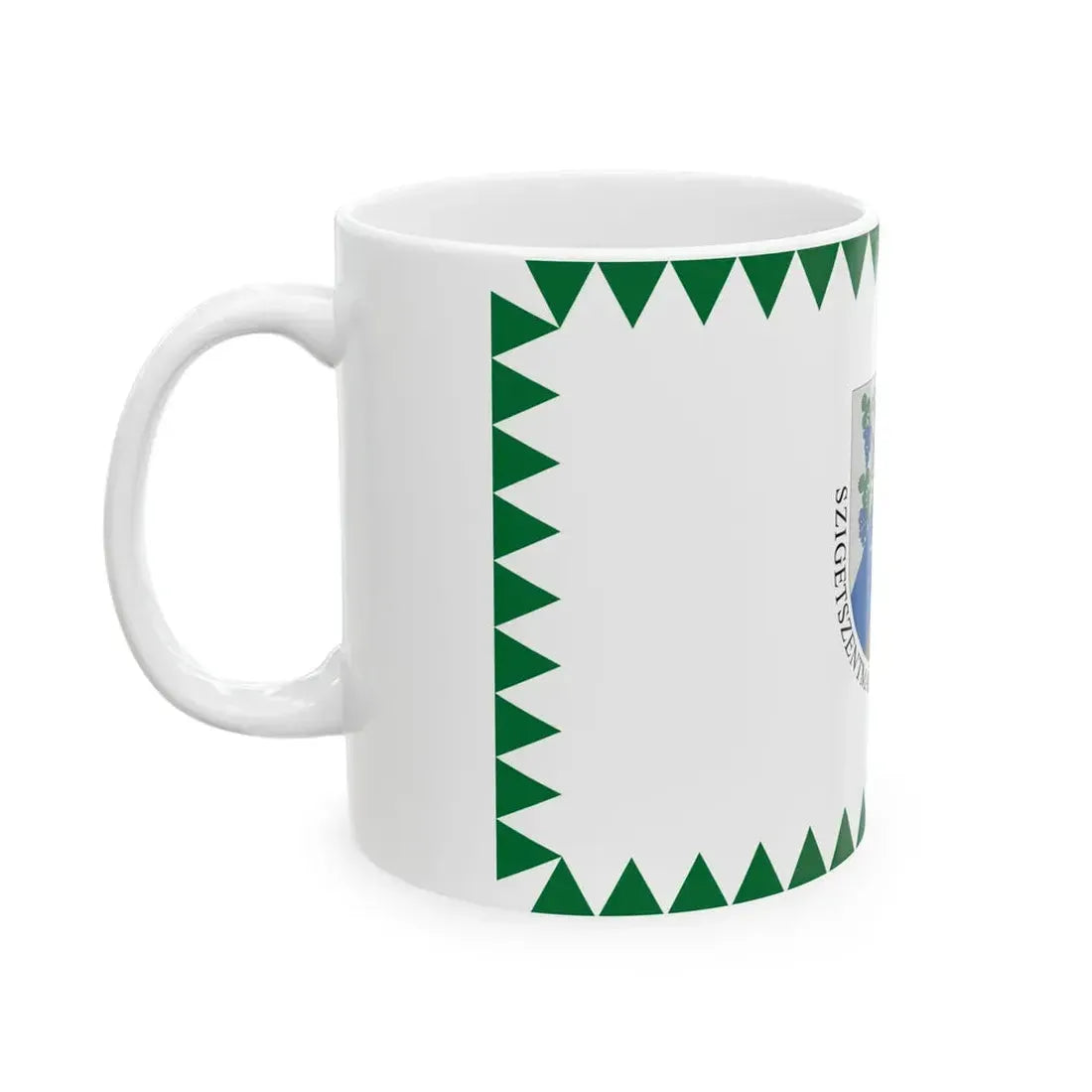 Flag of Szigetszentmarton (Hungary) White Coffee Mug - Go Mug Yourself