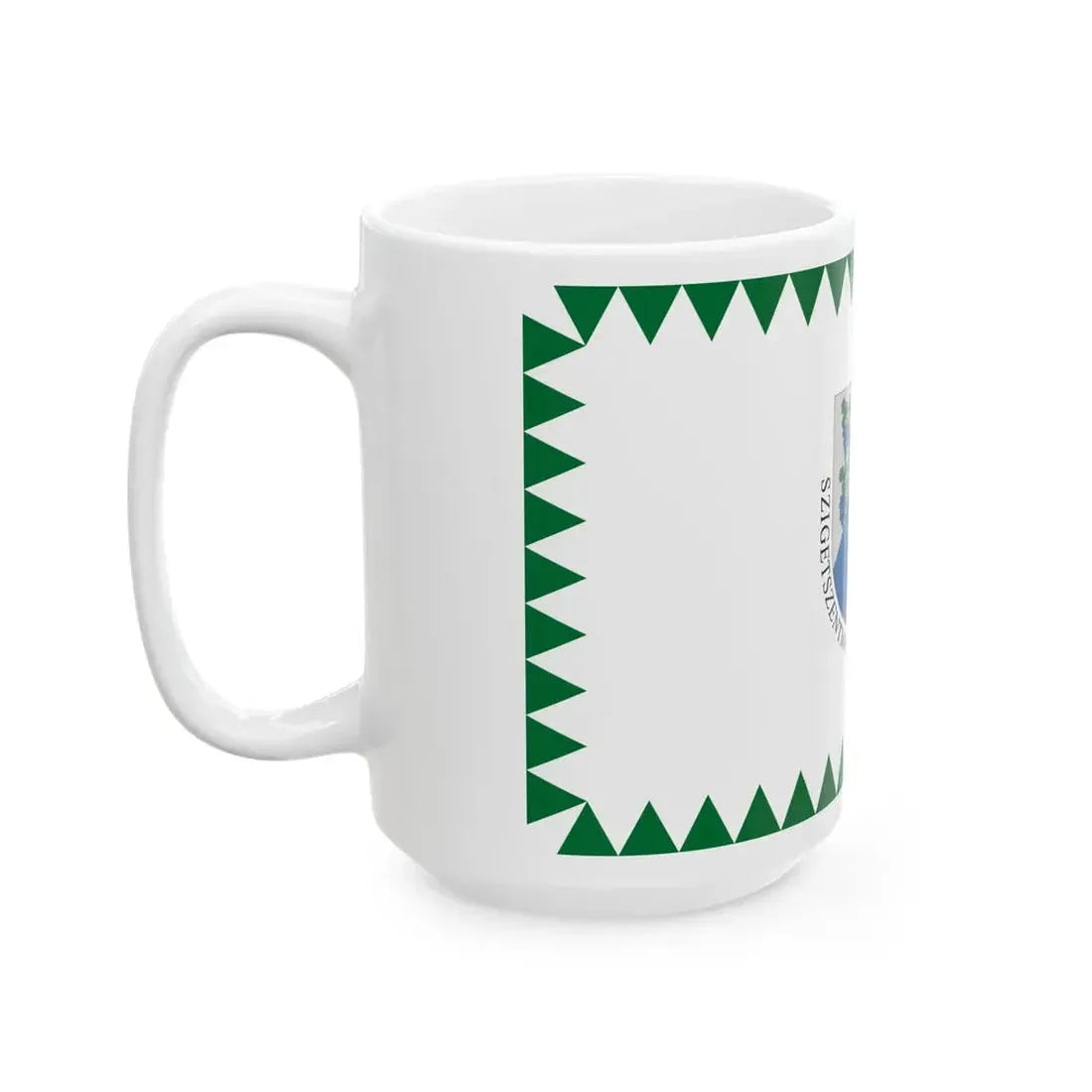 Flag of Szigetszentmarton (Hungary) White Coffee Mug - Go Mug Yourself