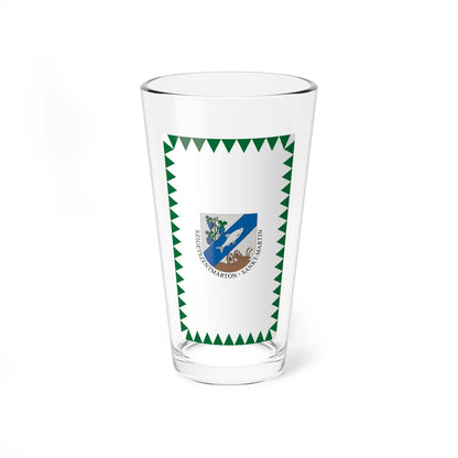Flag of Szigetszentmarton vertical (Hungary) Pint Glass 16oz 16oz - Go Mug Yourself