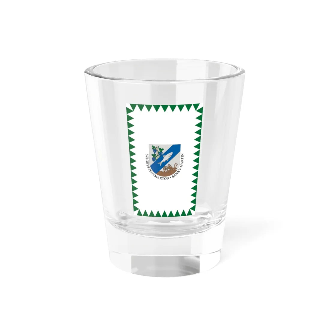 Flag of Szigetszentmarton vertical (Hungary) Shot Glass 1.5oz 1.5oz - Go Mug Yourself