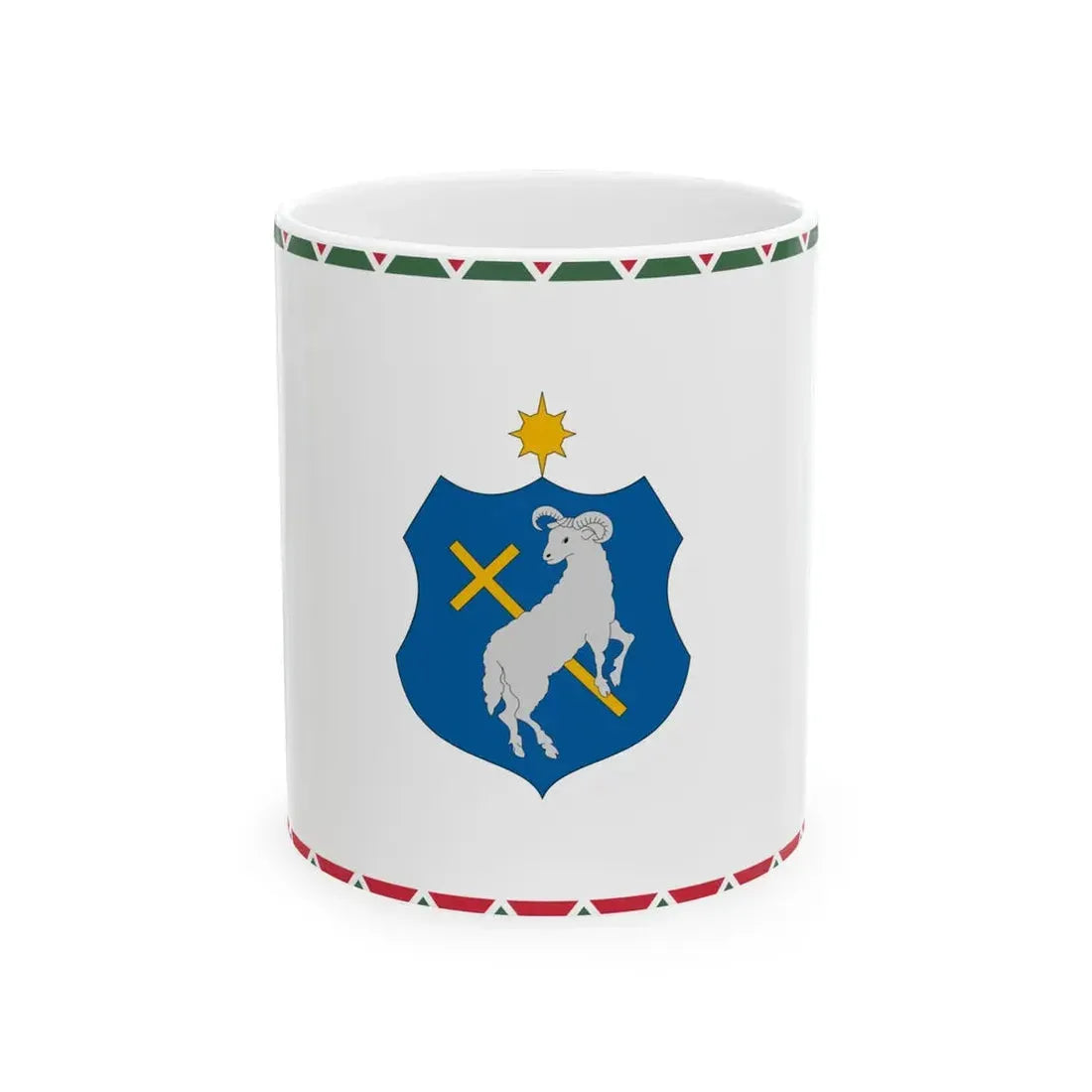 Flag of Szigetszentmiklos (Hungary) White Coffee Mug 11oz - Go Mug Yourself