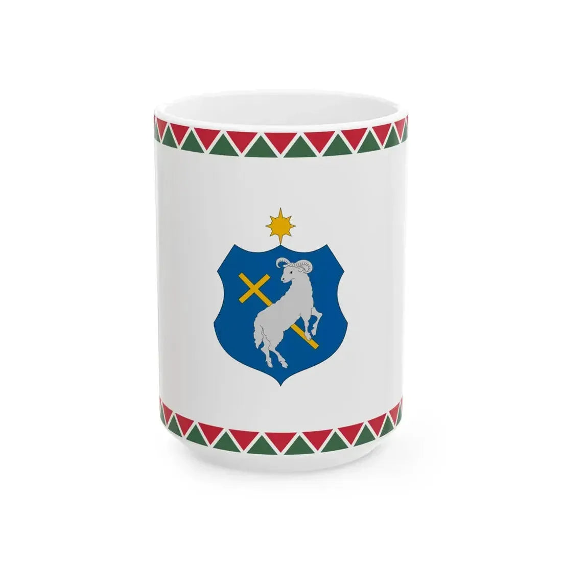 Flag of Szigetszentmiklos (Hungary) White Coffee Mug 15oz - Go Mug Yourself
