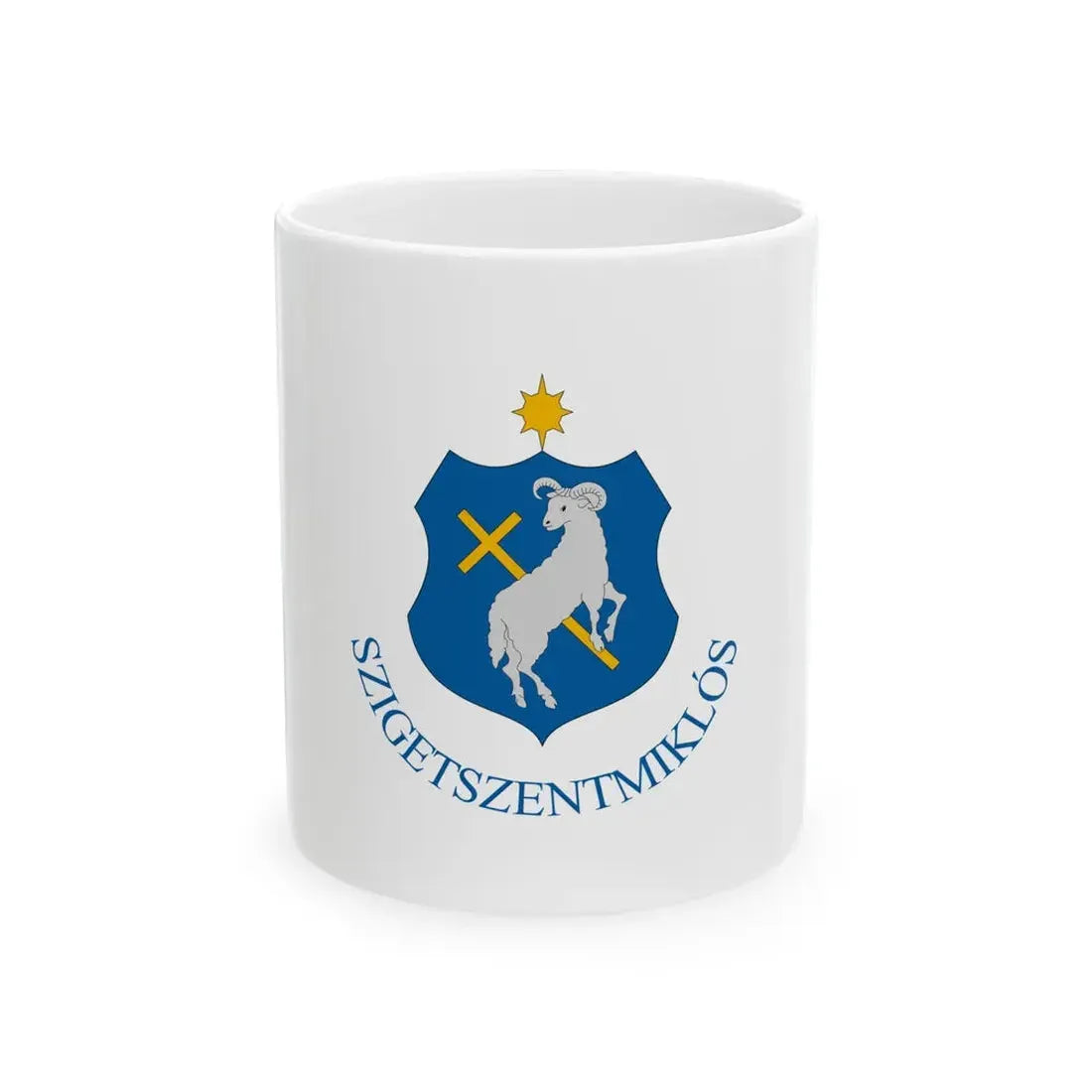 Flag of Szigetszentmiklos variant (Hungary) White Coffee Mug 11oz - Go Mug Yourself