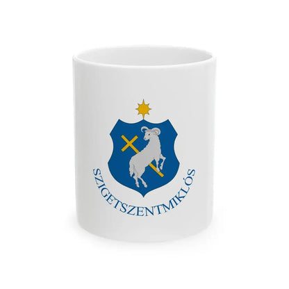 Flag of Szigetszentmiklos variant (Hungary) White Coffee Mug 11oz - Go Mug Yourself