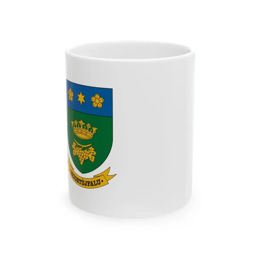 Flag of Szigetujfalu (Hungary) White Coffee Mug 11oz - Go Mug Yourself