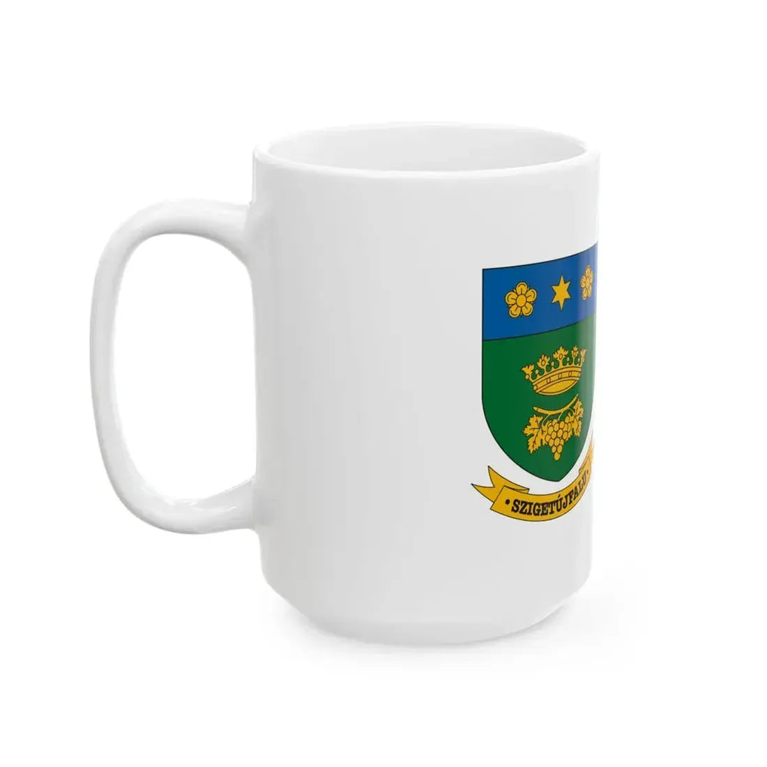 Flag of Szigetujfalu (Hungary) White Coffee Mug - Go Mug Yourself