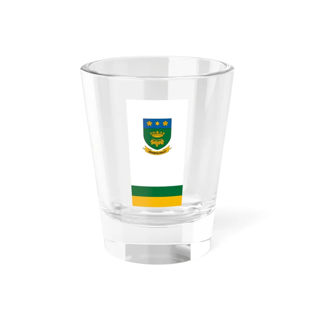 Flag of Szigetujfalu vertical (Hungary) Shot Glass 1.5oz 1.5oz - Go Mug Yourself