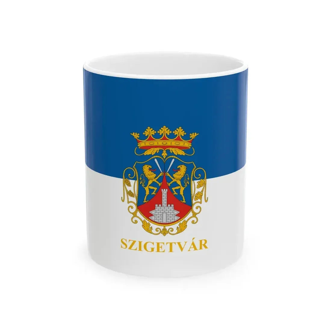 Flag of Szigetvar (Hungary) White Coffee Mug 11oz - Go Mug Yourself